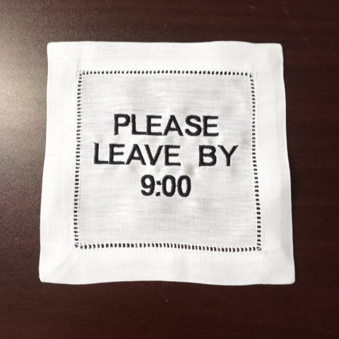 Leave By 9 Linen Cocktail Napkins