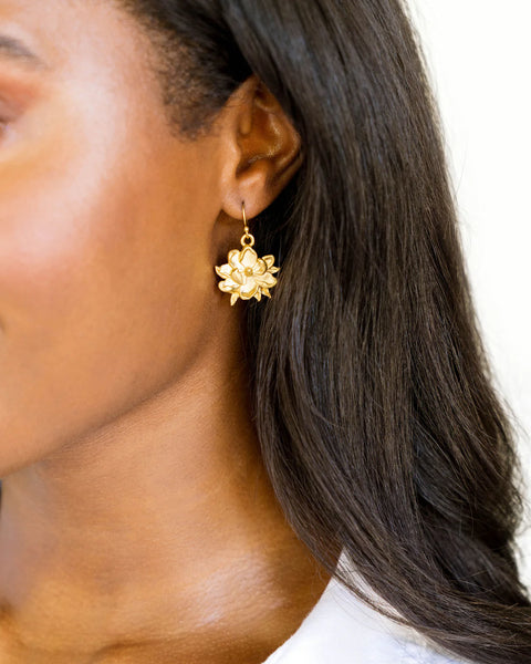 Susan Shaw 1688 Magnolia Drop Earrings