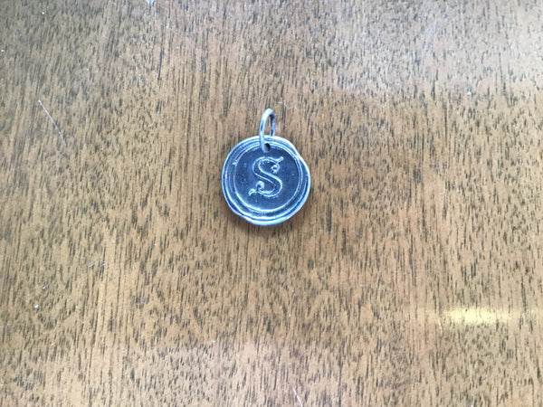 Retired Waxing Poetic Charms-Round Insignia
