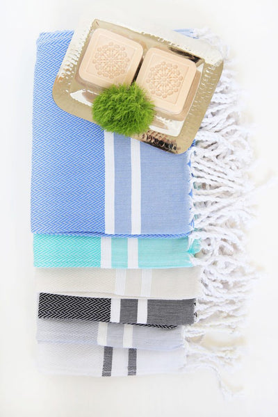 Guest Towel Herringbone 2 Stripe