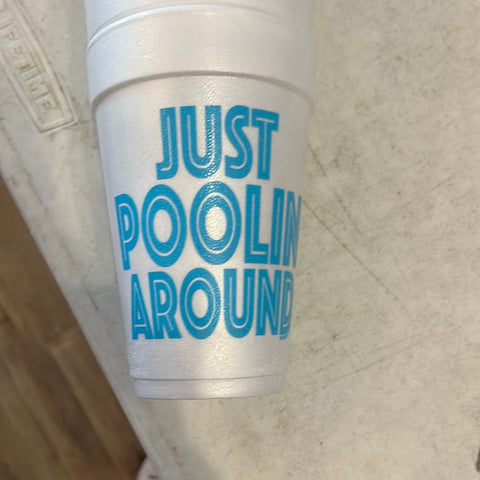 Styrofoam Cups - Just Poolin Around