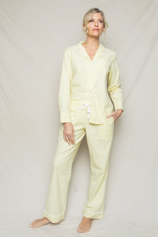 Women's Yellow Gingham Pajama Set