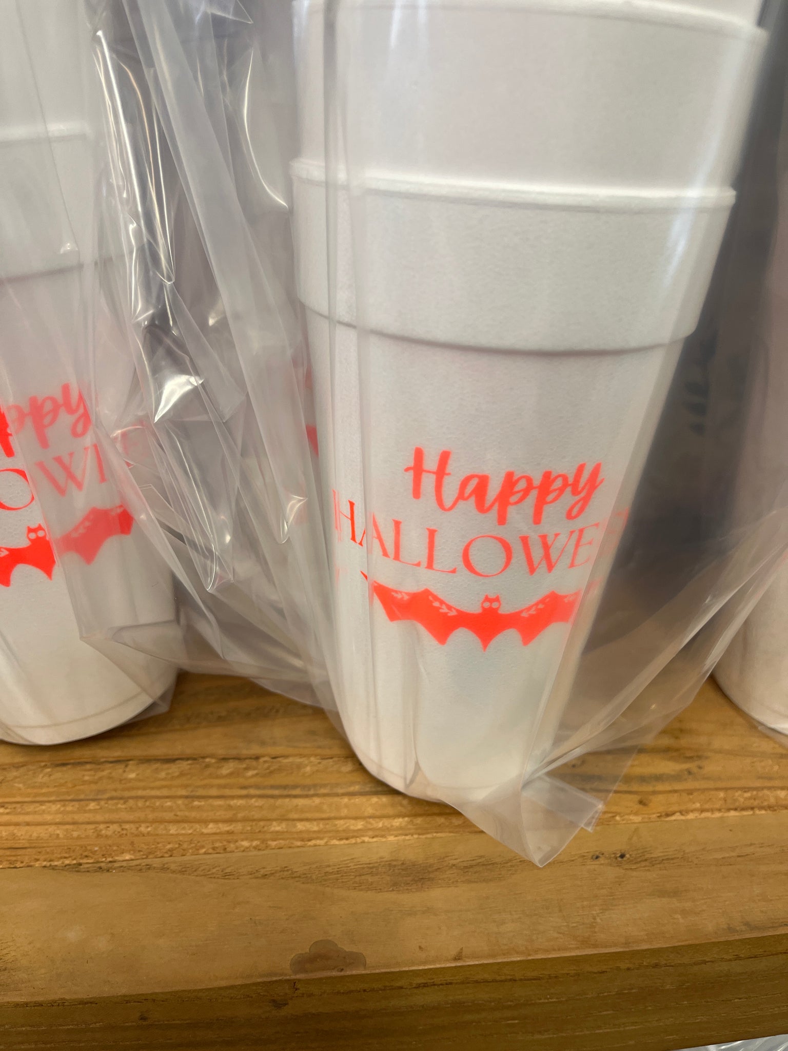 Styrofoam Cups - Happy Halloween