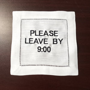 Leave By 9 Linen Cocktail Napkins