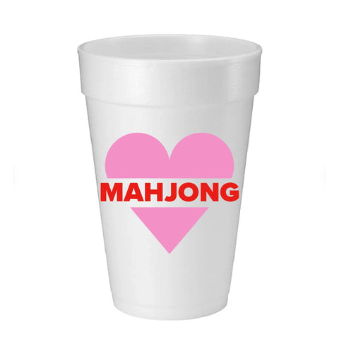 “heart mahjong” foam cups