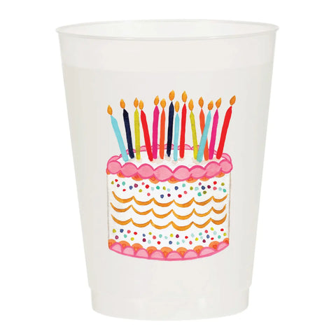 Birthday Cake Watercolor Frost Flex Cups