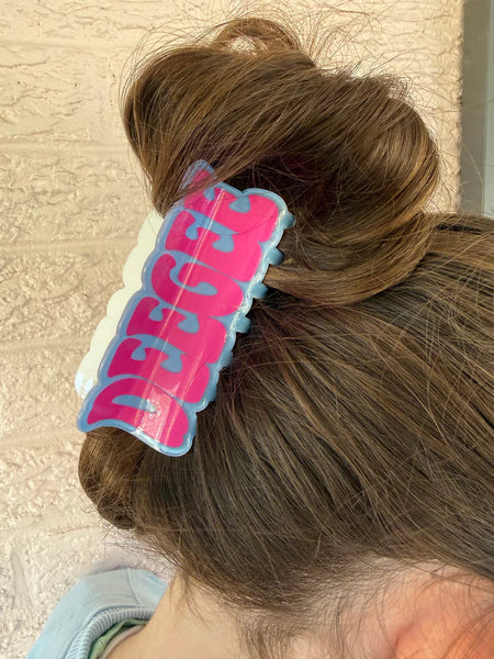 Retro Hair Clip- Chi Omega