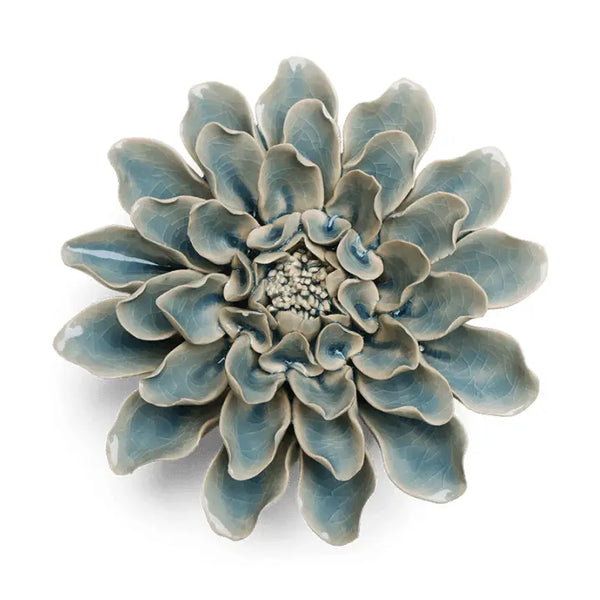 Ceramic Flower- Blue Aphrodite Dahlia
