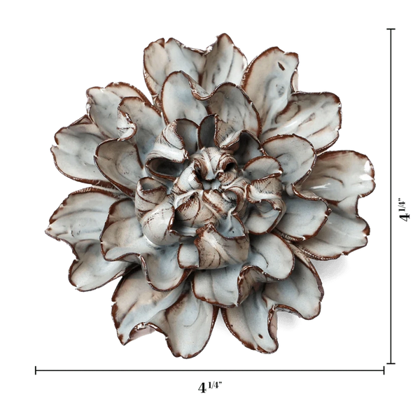 Ceramic Flower- Chocolate Mint Echo Lisianthus