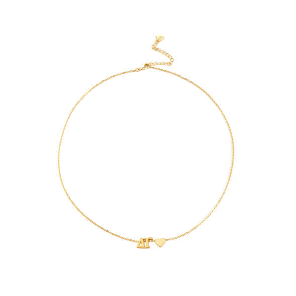 Heart Necklace- Delta Gamma