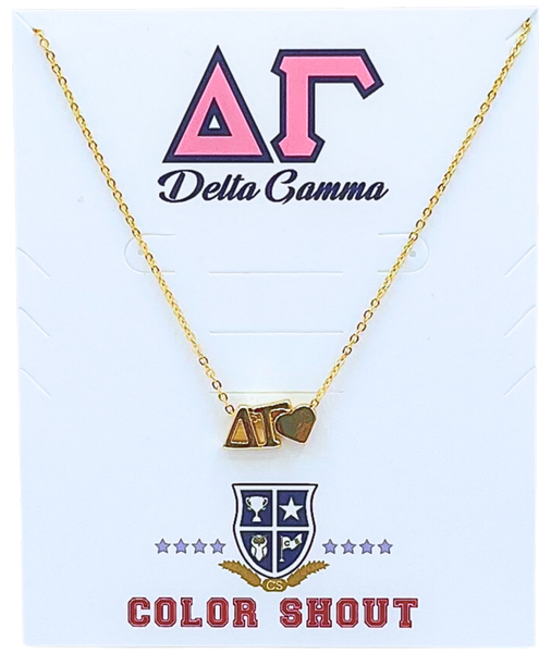 Heart Necklace- Delta Gamma