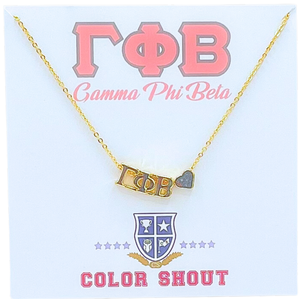 Heart Necklace- Gamma Phi Beta