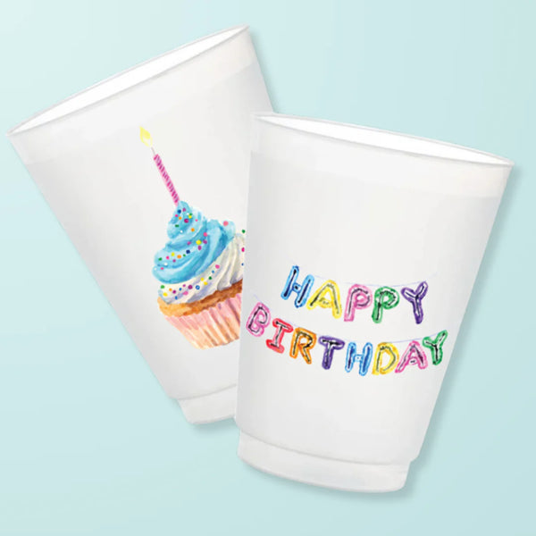 Happy Birthday Frosted Cups