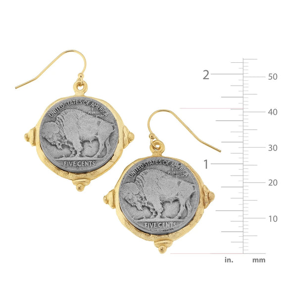 Susan Shaw 1932 Buffalo Nickel Earring