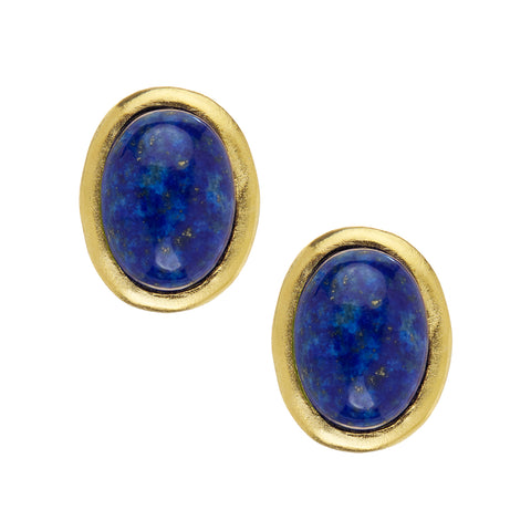 Susan Shaw 1181 Oval Stud Earrings