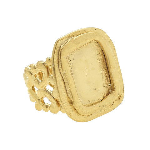 Susan Shaw 9013 Gold Rectangle Ring