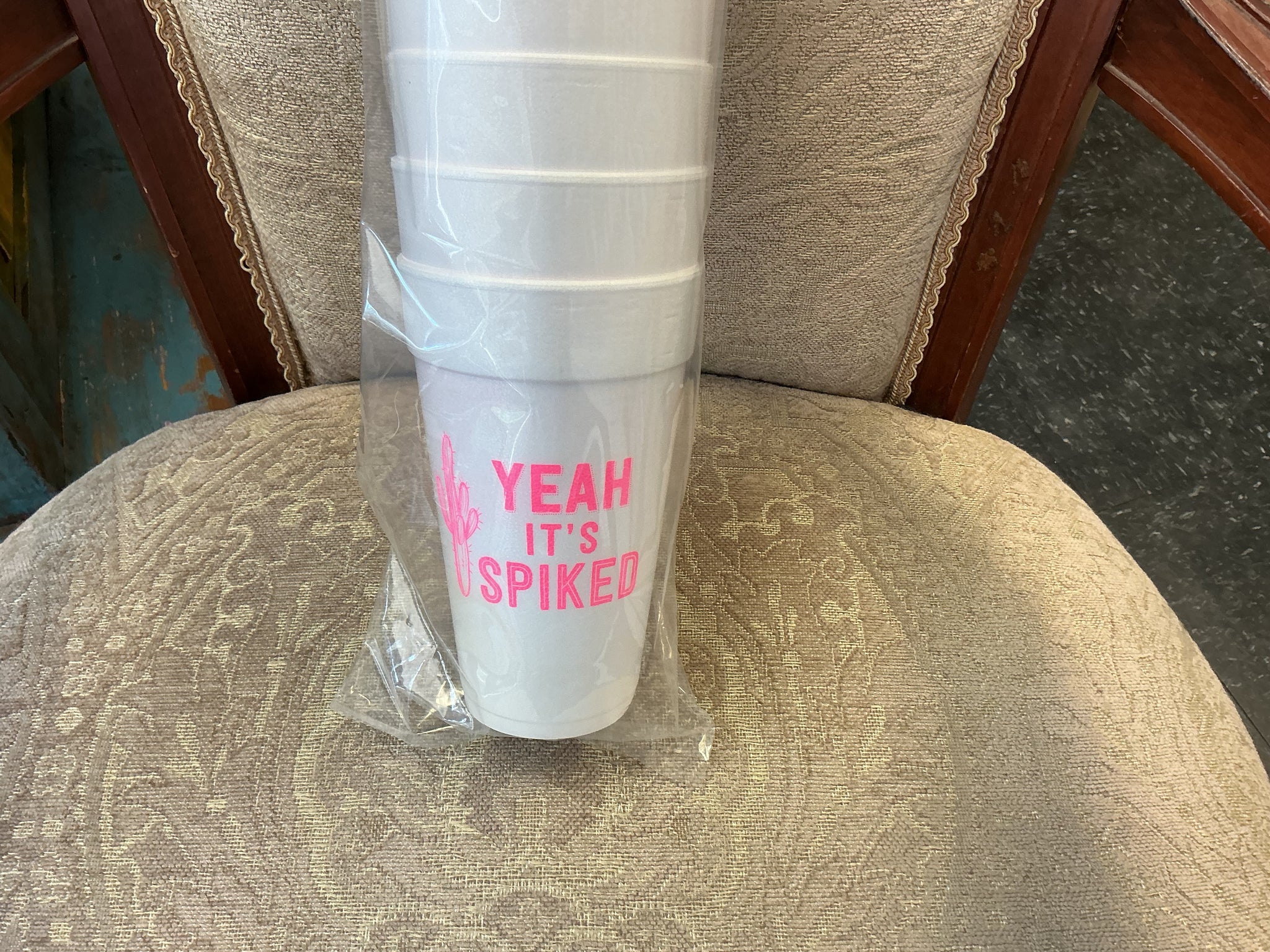 Yeah It’s Spiked Styrofoam cups