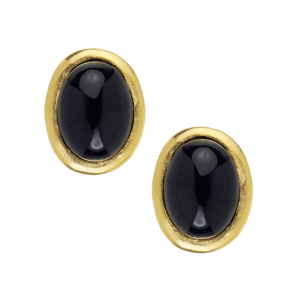 Susan Shaw 1181 Oval Caroline Stud Earrings