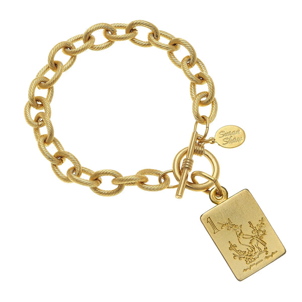 Susan Shaw 2088 Bird Bam Mahjong Toggle Bracelet