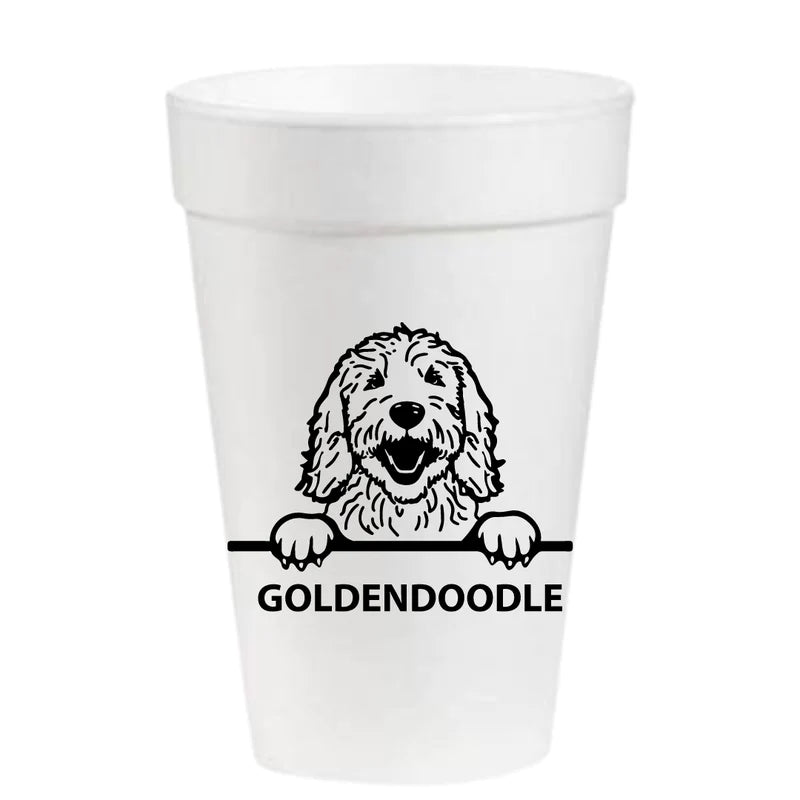 Styrofoam Cups - Goldendoodle