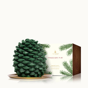 Thymes Frasier Fir Petite, Molded Pinecone Candle
