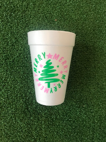 Styrofoam Cups - Merry Merry