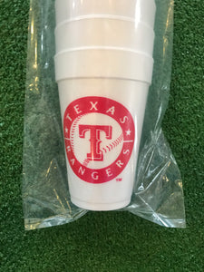 Texas Rangers Styrofoam Cups