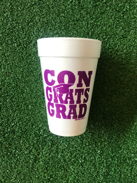 Styrofoam Congrats Grad Cups