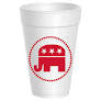 Styrofoam Cups - Republican Party Elephant