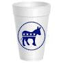 Styrofoam Cups - Democrat Party Donkey