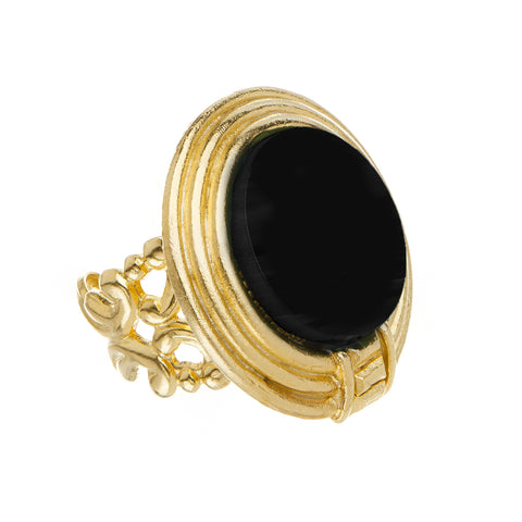 Susan Shaw 9961 Black Onyx Roma Ring