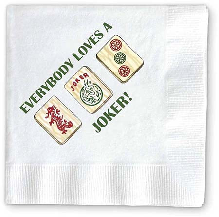 Everybody Loves A Joker Mahjong Cocktail Napkins