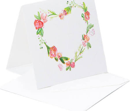 Floral Heart Enclosure Card