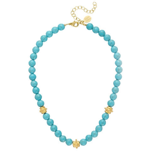 Susan Shaw 3910 Turquoise Choker Necklace