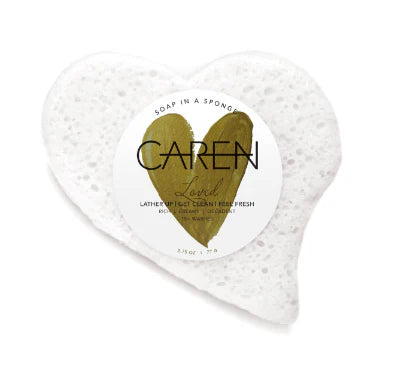 Loved White Heart Soap Sponge