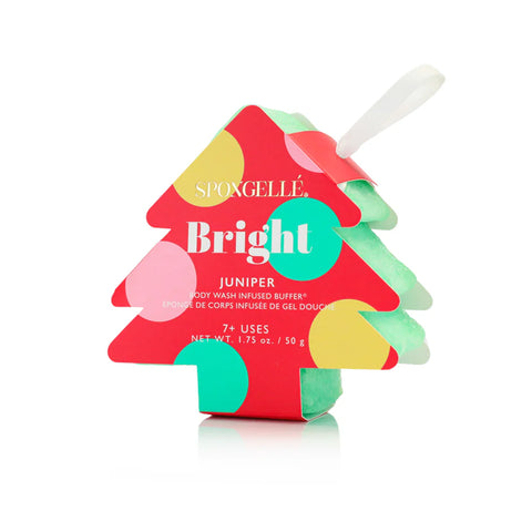 Spongelle Holiday Tree Body Wash Infused Buffer - Bright - Juniper