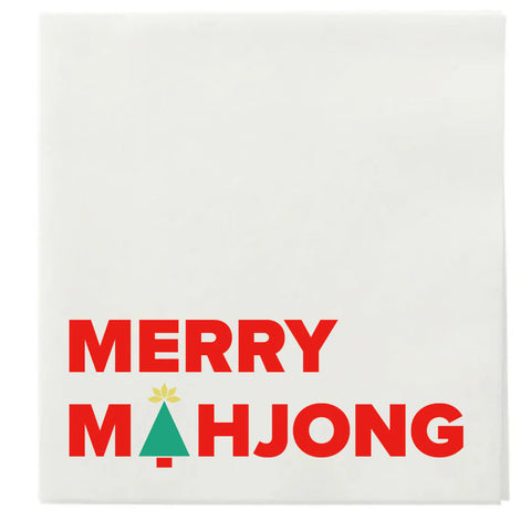 Merry Mahjong Cocktail Napkins