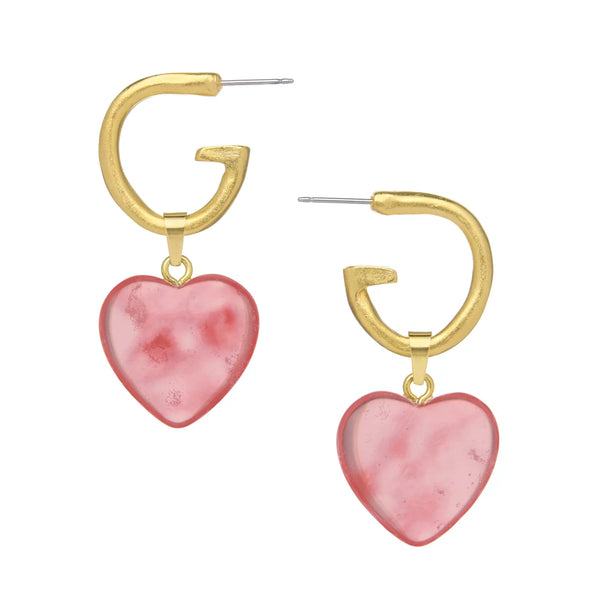 Susan Shaw 1054 Gold Gigi Heart Earring