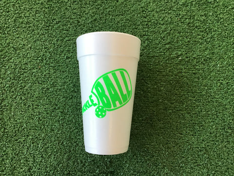 Styrofoam Cups - Pickleball (ball and paddle)