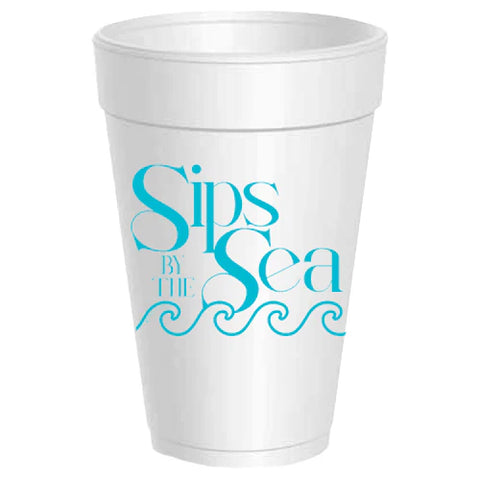 Styrofoam Cups - Sips by the Sea