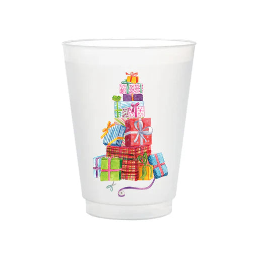 Christmas Present Stack Frosted Cups