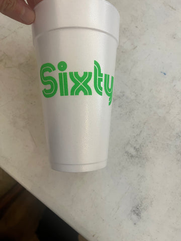 Sixty birthday cups 20 oz