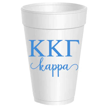 Styrofoam Cups - Letters and Name - Kappa Kappa Gamma