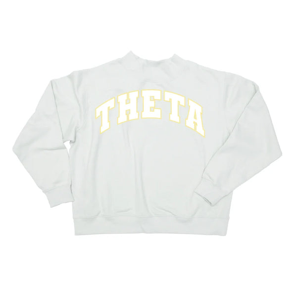 Mock Neck Twill Sweatshirt- Kappa Alpha Theta