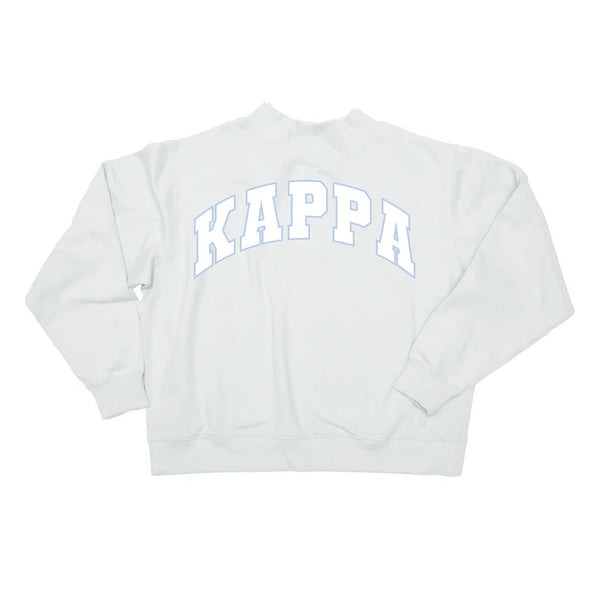 Mock Neck Twill Sweatshirt- Kappa Kappa Gamma