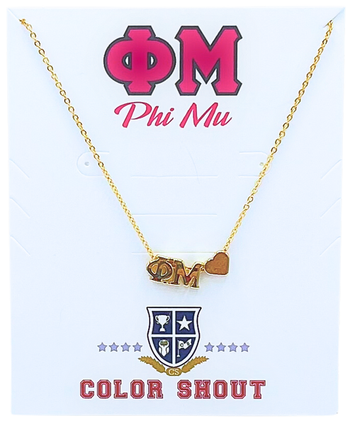 Heart Necklace- Phi Mu