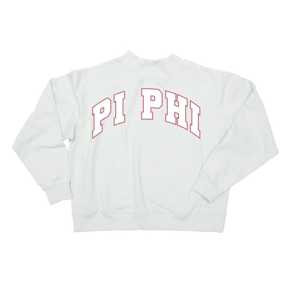 Mock Neck Twill Sweatshirt- Pi Beta Phi