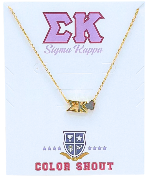 Heart Necklace- Sigma Kappa