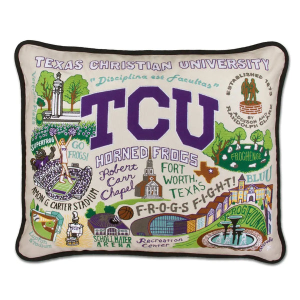 Embroidered Pillow- TCU