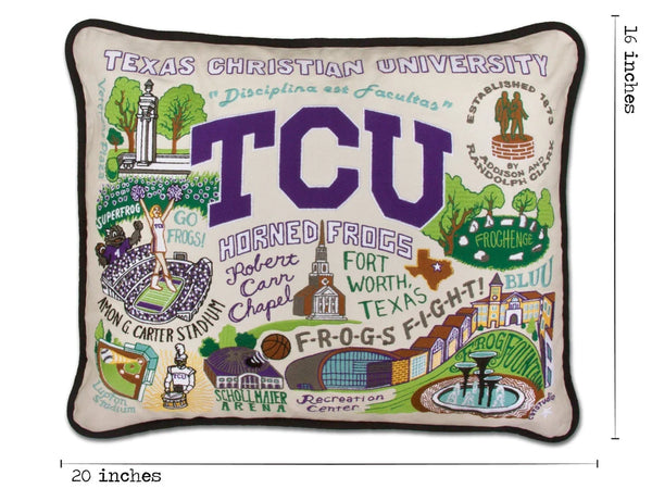 Embroidered Pillow- TCU